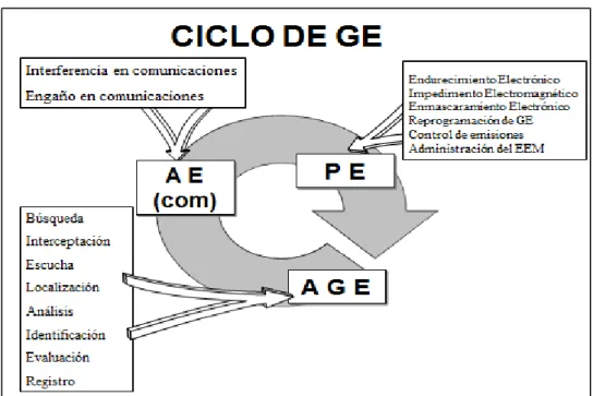 Fig 1 Ciclo de la Guerra Electrónica. 