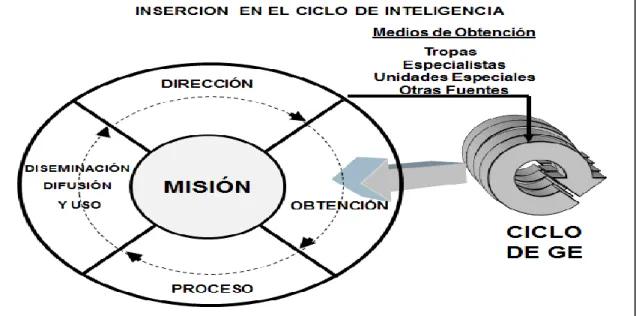 Fig 5 Inserción de la GE en el ciclo de la Inteligencia. 