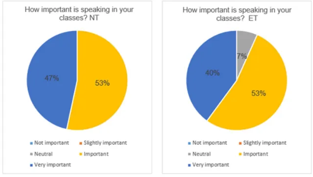 Figure 3. How important is speaking in your language classes? 