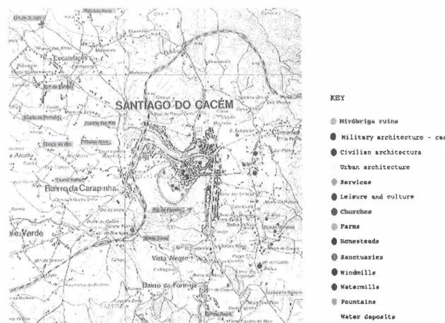 Figure 6 - Map of the resources mentioned in the Santiago do Cacém Value  Chart 