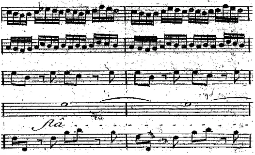 Fig. 17 Violín I y II, compás 39. 