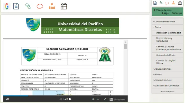 Figura 5. Interfaz de la Wiki - MDIS2 
