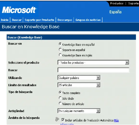 Figura  1.  Ejemplo de FAQ´s (Tomado de la página de la Microsoft Corporation                    www.microsoft.com) 