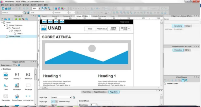 Ilustración 33 - Diseño Wireframes AXURE 