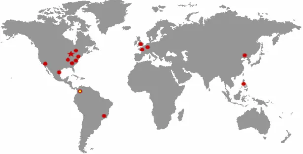 Figura 1.  Localización de las Plantas de Stepan 