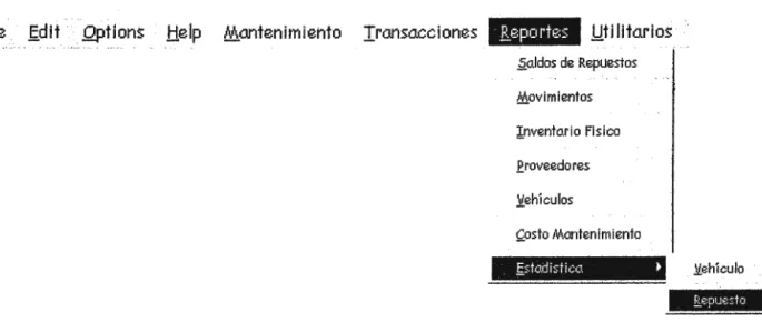Figura V-4.  Menú de Reportes del SCJ 