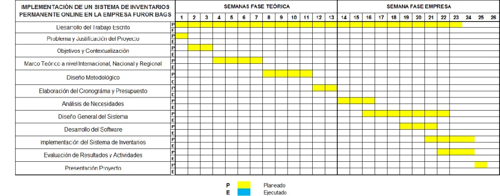 Figura 4. Cronograma  