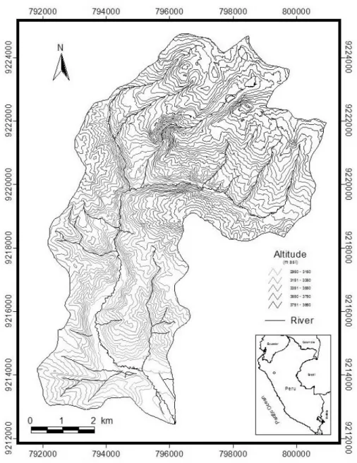 Figure 1.1. Location map of La Encañada watershed, northern Peru. 
