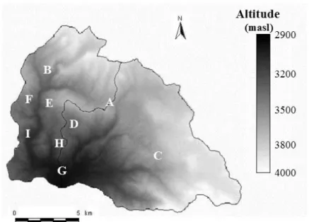 Figure 2.1.  Spatial distribution of weather stations of La Encañada watershed north Peru