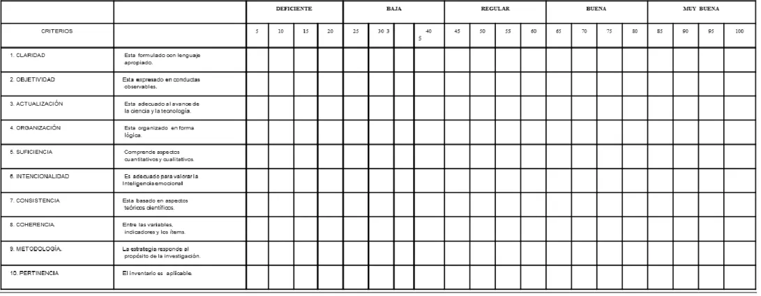 Anexo 2. TABLA DE EVALUACIÓN DE INSTRUMENTOS POR EXPERTOS 