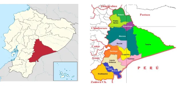 Gráfico 1 Mapas de Morona Santiago y Sucúa 