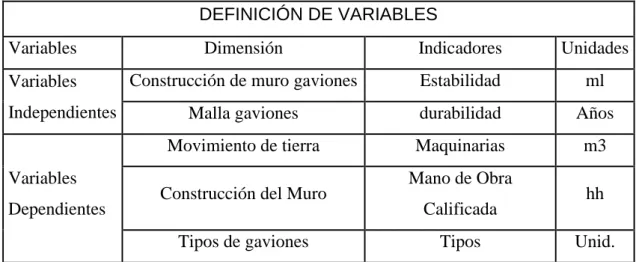 Tabla  10. Definición operacional 
