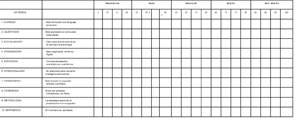 CUADRO DE EVALUACIÓN DE INSTRUMENTOS POR EXPERTOS 