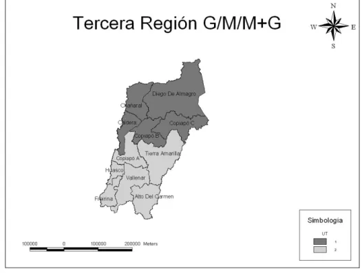 Figura 7.8: Región de Atacama greedy / modelo / modelo + greedy 