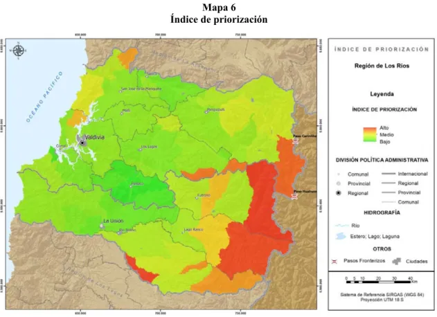 Mapa 6  Índice de priorización 
