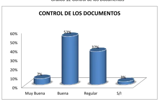 Gráfico 12 Control de los Documentos 