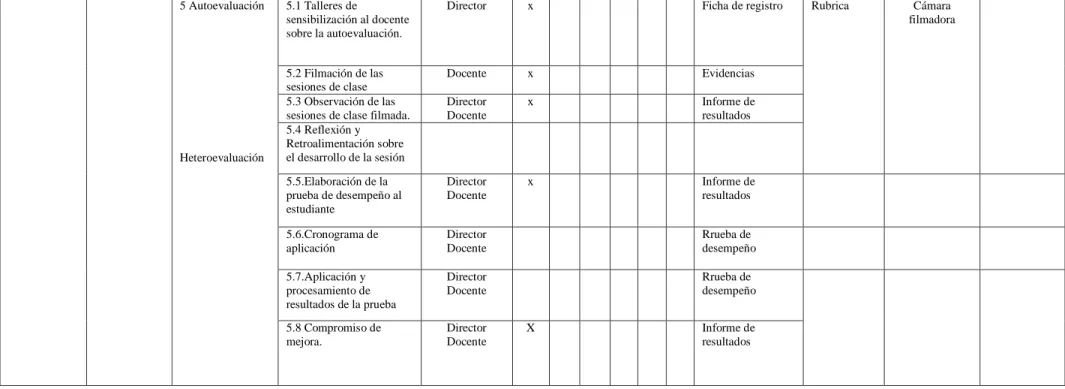 Figura 5. Plan de Monitoreo y Evaluación del Plan de Acción 
