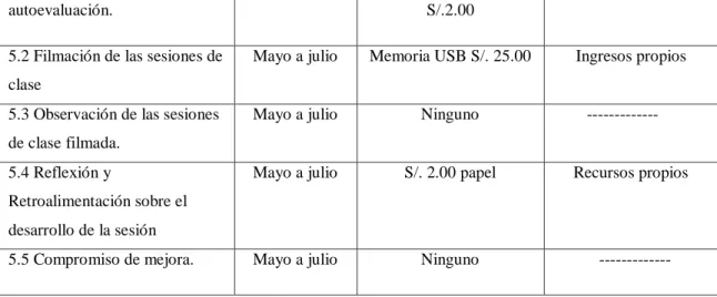 Figura 6.  Presupuesto del Plan de acción 