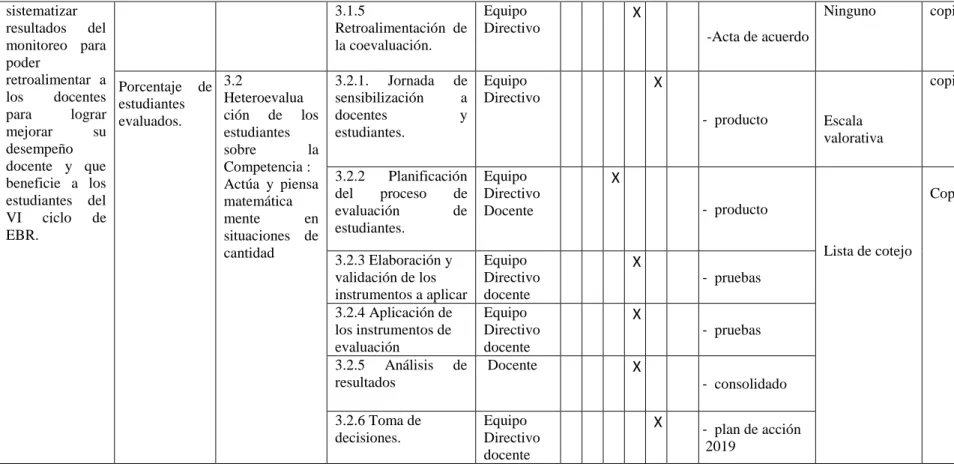 Figura 5. Plan de Monitoreo y Evaluación del Plan de Acción. 