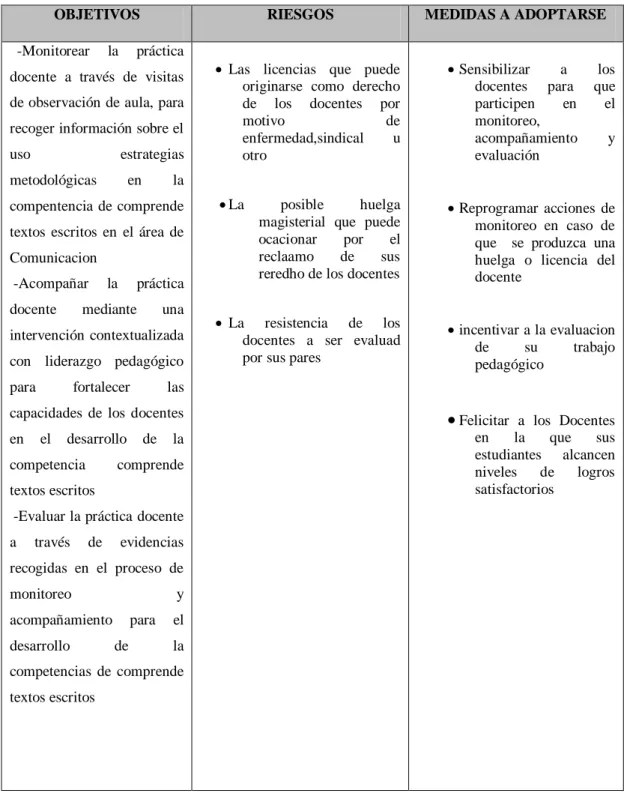 Figura 6. Cuadro de Riesgos. 