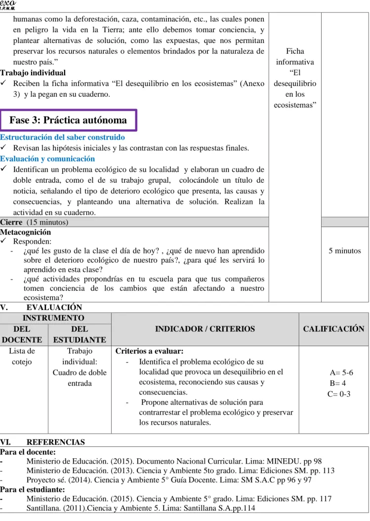 Cuadro de doble  entrada  