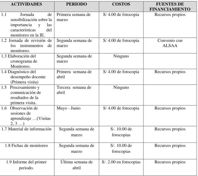 Figura 8. Presupuesto de Plan de Acción 