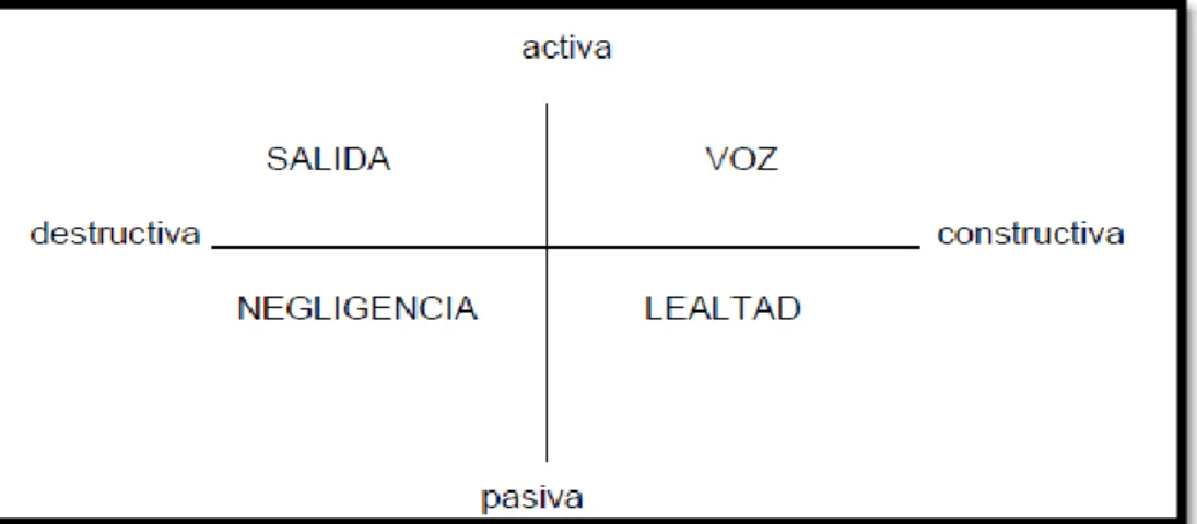 Figura 5. Respuestas a la insatisfacción en el puesto. 