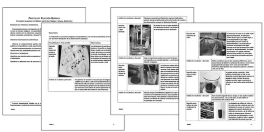 Figura 3. Documento de discusión   de resultados experimentales