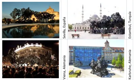Tabla 9. Comparativa visual de los elementos del espacio público para la obra The  morning  line