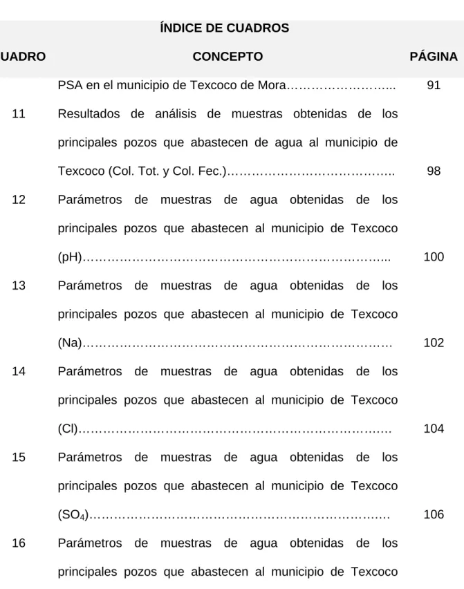 CUADRO  CONCEPTO  PÁGINA 
