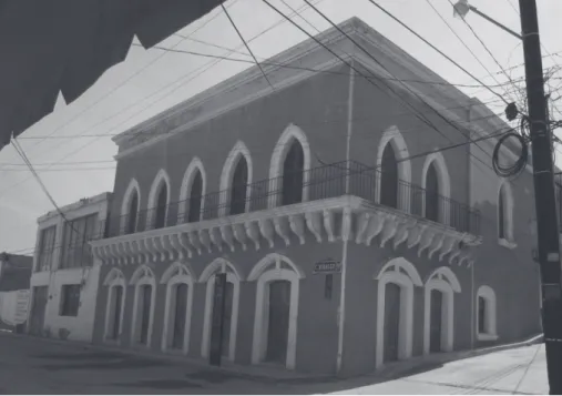 Ilustración 7. Edificación de la época, la cuera y la casa Minerva