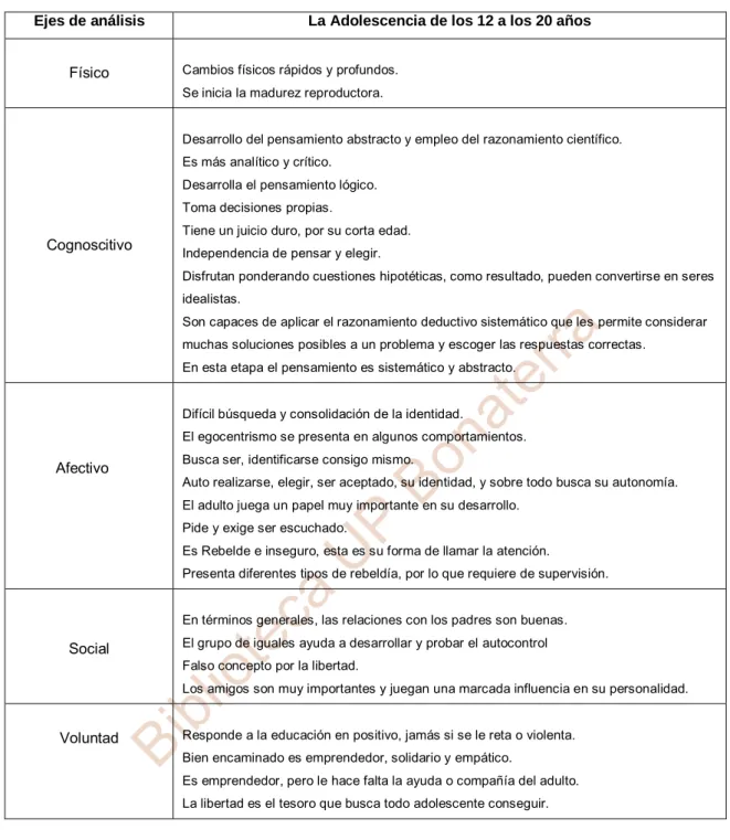 CUADRO DE ETAPAS EVOLUTIVAS 