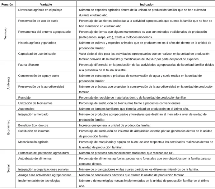 Cuadro 4. Valores del IMFA  