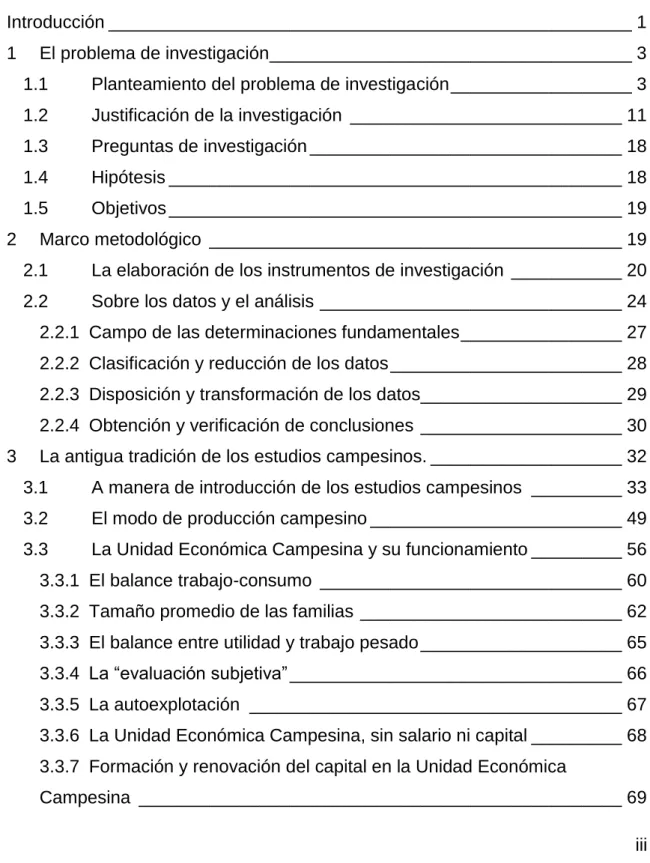 TABLA DE CONTENIDO 