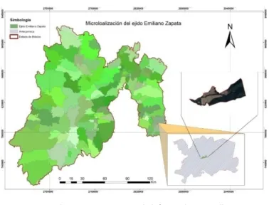 Figura 1.  Mapa del área de estudio. 
