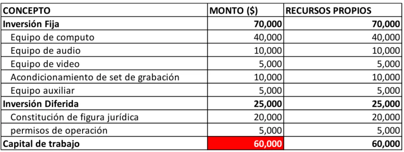 Cuadro 14. Presupuesto del proyecto de servicios digitales. 