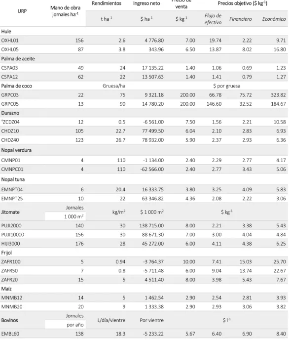 Cuadro 2.1. Principales resultados 