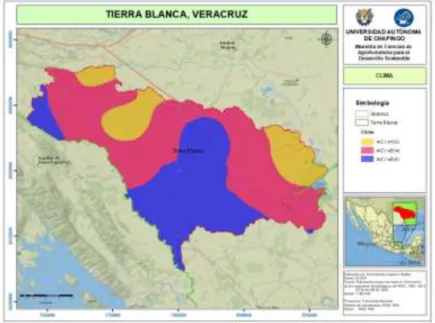 Figura 2. Mapa de clima  3.3 Vegetación 