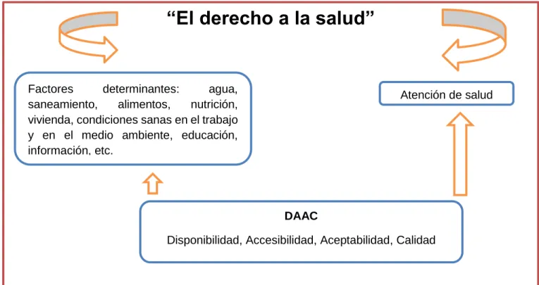 Figura 6. El derecho a la salud (OMS, 2012). 