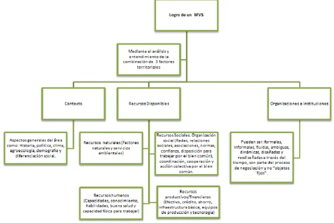 Figura 3.  Logro de un medio de vida sostenible 