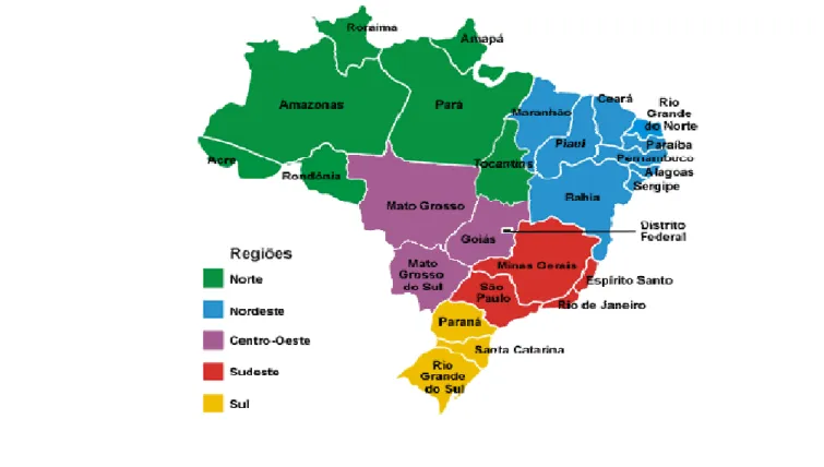 FIGURA 5 - MAPA POLÍTICO DO BRASIL. 
