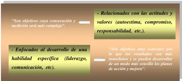 CUADRO 1. CLASIFICACIÓN DE LOS OBJETIVOS DEL OUTDOOR TRAINING 