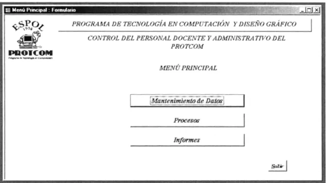 Figura  3-4 Menú  Principal
