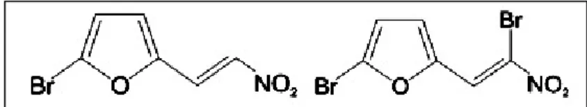 Figure 1. Molecular structure of MA (left) and G1 (right) test substances.