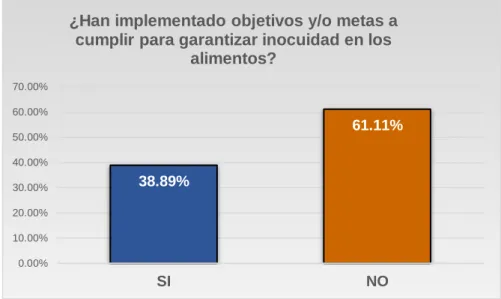Gráfico Nº 4: Resultado de implementación de objetivos 