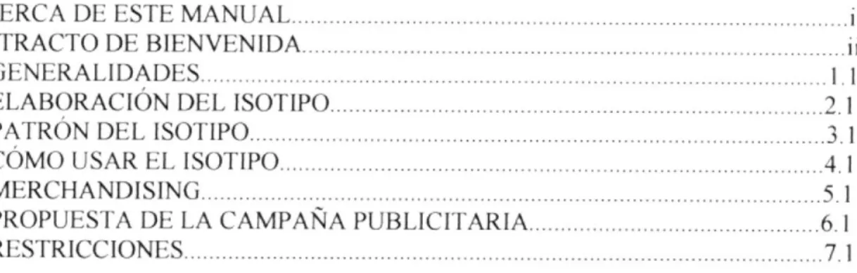 Tabla  de  Contenido