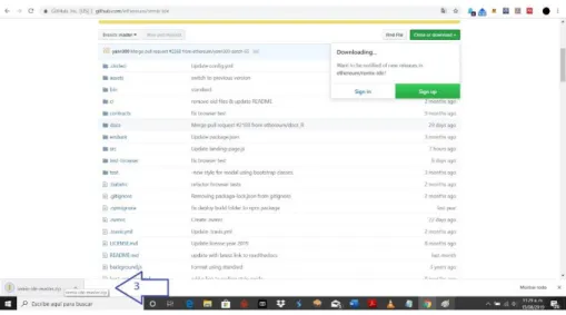Figura 8: Descripción gráfica, de las instrucciones para el uso a nivel local de “Remix” el IDE oficial  de la Red Ethereum y el lenguaje de programación Solidity, paso 3