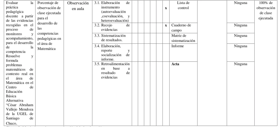 Figura 5   Matriz de monitoreo y evaluación del plan de acción.