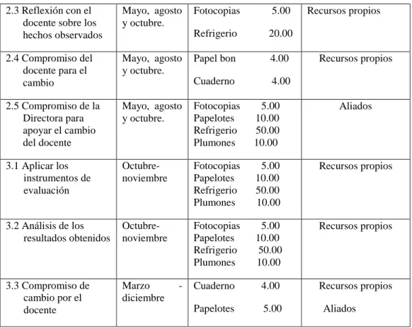 Figura 7. Presupuesto de Plan de Acción. 