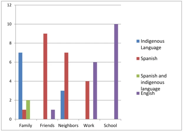 Figure 4.1 Participants’ use of High and Low varieties 